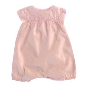 Minibasix Baby Girls 9M Pink One Piece/Romper Heart Details, Softest Cotton